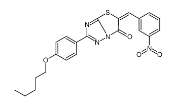 5-[(3-nitrophenyl)methylidene]-2-(4-pentoxyphenyl)-[1,3]thiazolo[3,2-b][1,2,4]triazol-6-one Structure