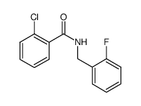 2-chloro-N-(2-fluorobenzyl)benzamide结构式