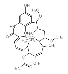 Geldanamycin,18,21-didehydro-6,17-didemethoxy-18,21-dideoxo-18,21-dihydroxy-15-methoxy-6-methyl-11-O-methyl-,(6S,15R)- Structure