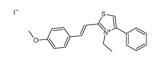 3-ethyl-2-[2-(4-methoxyphenyl)ethenyl]-4-phenyl-1,3-thiazol-3-ium,iodide Structure