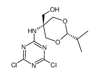 ((2s,5s)-5-((4,6-dichloro-1,3,5-triazin-2-yl)amino)-2-isopropyl-1,3-dioxan-5-yl)methanol Structure