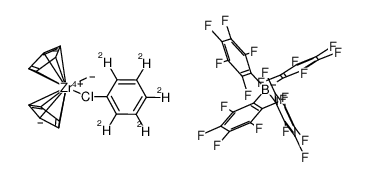 [Cp2ZrMe(C6D5Cl)][B(C6F5)4] Structure