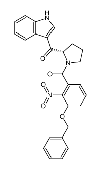 (2S)-N-(3-benzyloxy-2-nitrobenzoyl)-2-pyrrolidinyl-3'-indolyl ketone结构式