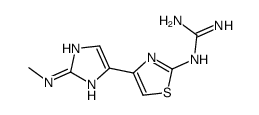 2-[4-[2-(methylamino)-1H-imidazol-5-yl]-1,3-thiazol-2-yl]guanidine结构式