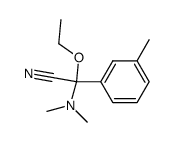 2-Dimethylamino-2-ethoxy-2-(3-methylphenyl)acetonitril结构式