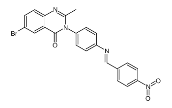 6-Bromo-2-methyl-3-(4-{[1-(4-nitro-phenyl)-meth-(E)-ylidene]-amino}-phenyl)-3H-quinazolin-4-one Structure