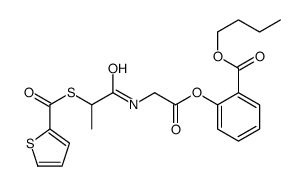 Glycine, N-(1-oxo-2-((2-thienylcarbonyl)thio)propyl)-, 2-(butoxycarbon yl)phenyl ester结构式