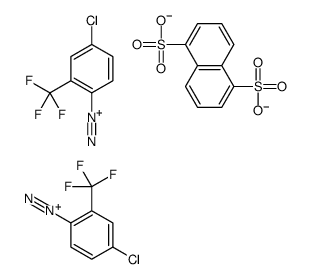 4-chloro-2-(trifluoromethyl)benzenediazonium naphthalene-1,5-disulphonate (1:1)结构式