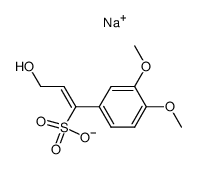 sodium (Z)-1-(3,4-dimethoxyphenyl)-3-hydroxyprop-1-ene-1-sulfonate结构式