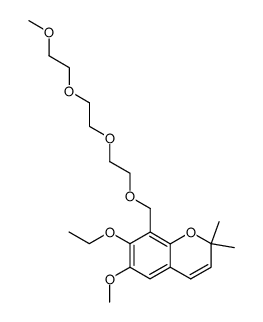 7-ethoxy-2,2-dimethyl-6-methoxy-8-(2',5',8',11'-tetraoxadodecyl)chromene结构式