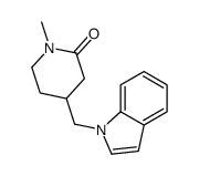 4-(indol-1-ylmethyl)-1-methylpiperidin-2-one结构式