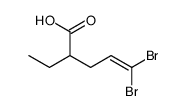 5,5-dibromo-2-ethylpent-4-enoic acid Structure