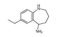 7-ethyl-2,3,4,5-tetrahydro-1H-1-benzazepin-5-amine结构式