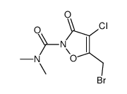 5-bromomethyl-4-chloro-2-dimethylcarbamoyl-4-isoxazolin-3-one Structure