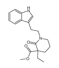 3-Ethyl-1-[2-(1H-indol-3-yl)-ethyl]-2-oxo-piperidine-3-carboxylic acid methyl ester结构式