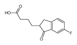 4-(5-fluoro-3-oxo-1,2-dihydroinden-2-yl)butanoic acid Structure