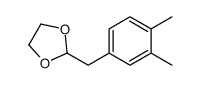 3,4-DIMETHYL-1-(1,3-DIOXOLAN-2-YLMETHYL)BENZENE结构式