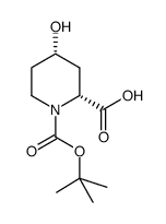 (2R,4S)-Boc-4-羟基哌啶-2-甲酸结构式