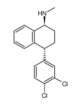 trans-(1S,4R)-N-methyl-4-(3,4-dichlorophenyl)-1,2,3,4-tetrahydro-1-naphthalenamine结构式