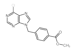 methyl 4-[(6-chloropurin-9-yl)methyl]benzoate结构式