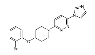 3-[4-(2-bromophenoxy)piperidin-1-yl]-6-imidazol-1-ylpyridazine结构式