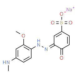 sodium 4-hydroxy-3-[[2-methoxy-4-(N-methylamino)phenyl]azo]benzenesulphonate structure