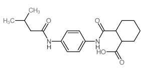 2-({4-[(3-Methylbutanoyl)amino]anilino}carbonyl)-cyclohexanecarboxylic acid结构式