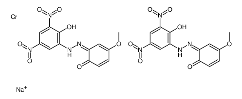 sodium bis[2-[(2-hydroxy-5-methoxyphenyl)azo]-4,6-dinitrophenolato(2-)]chromate(1-) structure