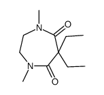 6,6-diethyl-1,4-dimethyl-1,4-diazepane-5,7-dione结构式