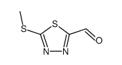 1,3,4-Thiadiazole-2-carboxaldehyde,5-(methylthio)- Structure