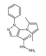 1H-Pyrazole-4-carboxylic acid, 5-(2,5-dimethyl-1H-pyrrol-1-yl)-1-phenyl-, hydrazide结构式