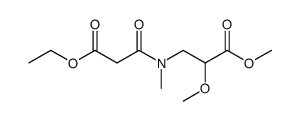 3-[(2-Ethoxycarbonyl-acetyl)-methyl-amino]-2-methoxy-propionic acid methyl ester结构式