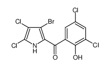 3-bromo-4,5,3',5'-tetrachloro-2-(2'-hydroxybenzoyl)pyrrole结构式