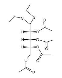 2,3,4,5-tetra-O-acetyl-D-ribose diethyl dithioacetal结构式