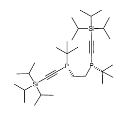 (S,S)-1,2-bis(tert-butyl(triisopropylsilylethynyl)phosphino)ethane Structure