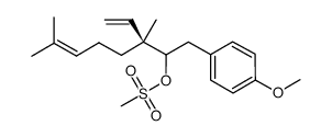 (3S)-3-ethenyl-1-(4-methoxyphenyl)-3,7-dimethyloct-6-en-2-yl methanesulfonate Structure