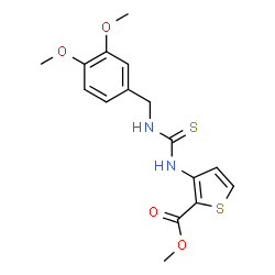 METHYL 3-(((((3,4-DIMETHOXYPHENYL)METHYL)AMINO)THIOXOMETHYL)AMINO)THIOPHENE-2-CARBOXYLATE structure