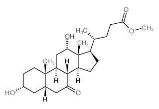 (3alpha,5beta,12alpha)-3,12-二羟基-7-酮基胆烷-24-酸甲酯结构式