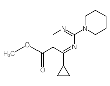 METHYL 4-CYCLOPROPYL-2-(PIPERIDIN-1-YL)PYRIMIDINE-5-CARBOXYLATE图片