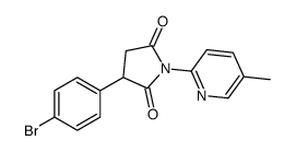 3-(4-bromophenyl)-1-(5-methylpyridin-2-yl)pyrrolidine-2,5-dione Structure