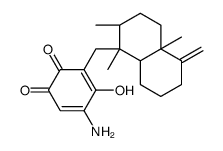 3-[[(1S,8aβ)-Decahydro-1,2α,4aα-trimethyl-5-methylenenaphthalen]-1β-ylmethyl]-2-hydroxy-5-amino-2,5-cyclohexadiene-1,4-dione Structure