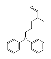 5-diphenylphosphanyl-2-methylpentanal Structure