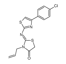 3-allyl-2-((4-(4-chlorophenyl)thiazol-2-yl)imino)thiazolidin-4-one Structure