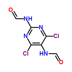 N-(4,6-二氯-5-甲酰基氨基-嘧啶-2-基)-甲酰胺结构式