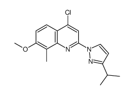 4-chloro-7-methoxy-8-methyl-2-(3-propan-2-ylpyrazol-1-yl)quinoline Structure