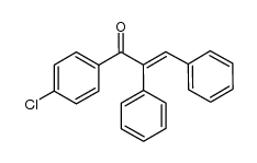 (E)-1-(4-chlorophenyl)-2,3-diphenylprop-2-en-1-one结构式