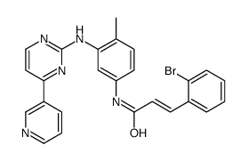 (E)-3-(2-bromophenyl)-N-[4-methyl-3-[(4-pyridin-3-ylpyrimidin-2-yl)amino]phenyl]prop-2-enamide结构式