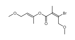 (E)-3-methoxy-1-methyl-1-propenyl (E)-3-bromo-4-methoxy-2-methyl-2-butenoate Structure