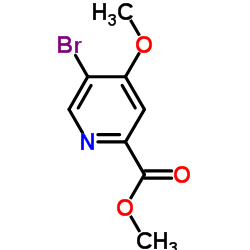 5-溴-4-甲氧基-2-吡啶甲酸甲酯结构式