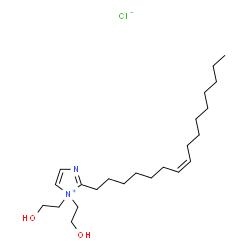 1,1-bis(2-oxyethyl)-2-heptadecenyl-2-imidazolyl chloride Structure